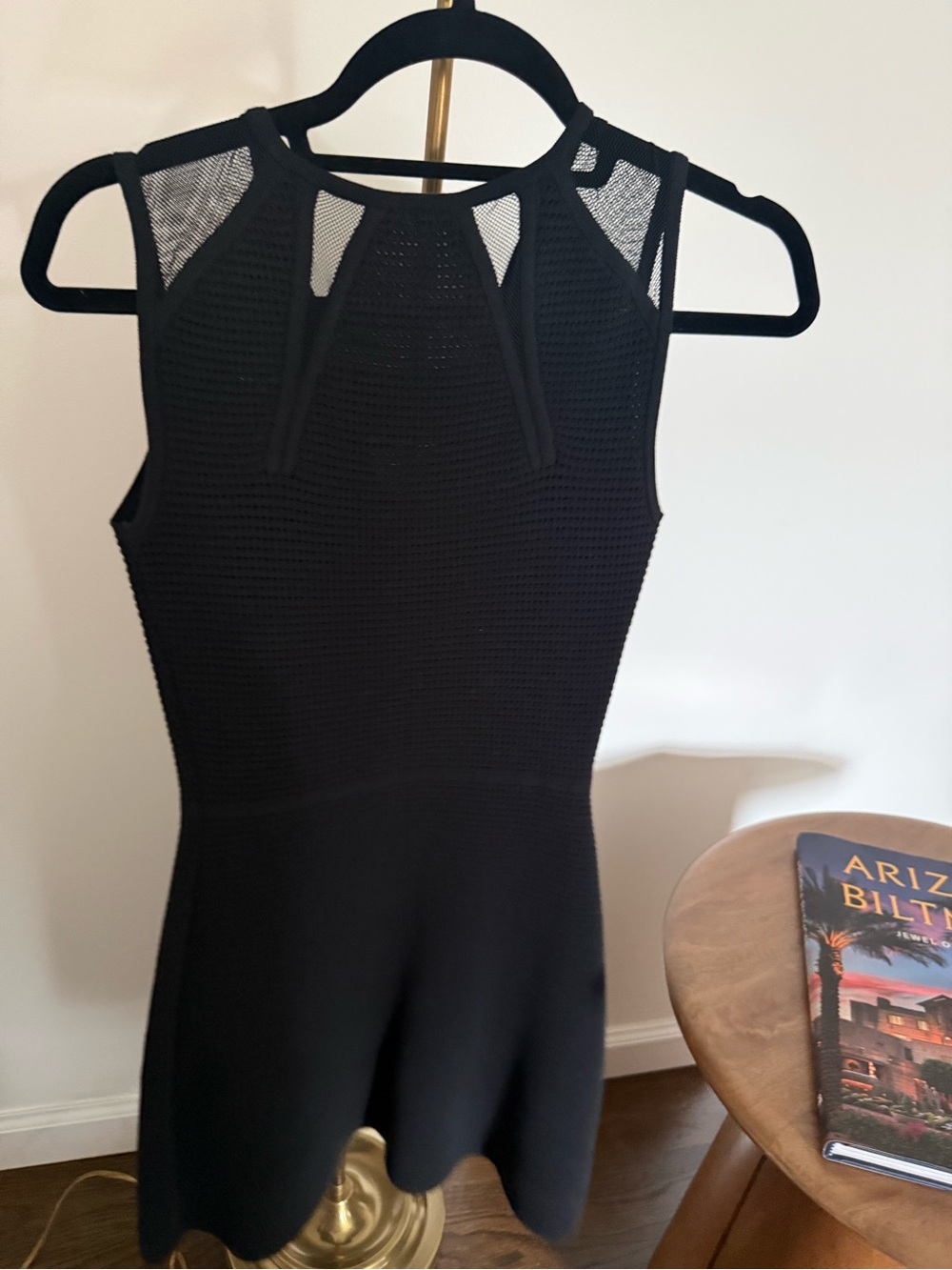 Yigal Azrouel - Black Sleeveless Mesh Yoke Dress